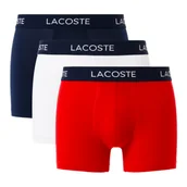 Majtki męskie - Bokserki Lacoste Microfiber Trunks 3-Pack Navy Blue/White-Red L - miniaturka - grafika 1