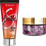 Balsamy i kremy do opalania - Soleo Soleo Excited Bronzer + Słoiczek Beauty Face - miniaturka - grafika 1