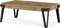 Ławy i stoliki kawowe - Stolik kawowy, 112x62x43 cm, blat MDF,Replika dziki dąb, metal - czarny mat - miniaturka - grafika 1