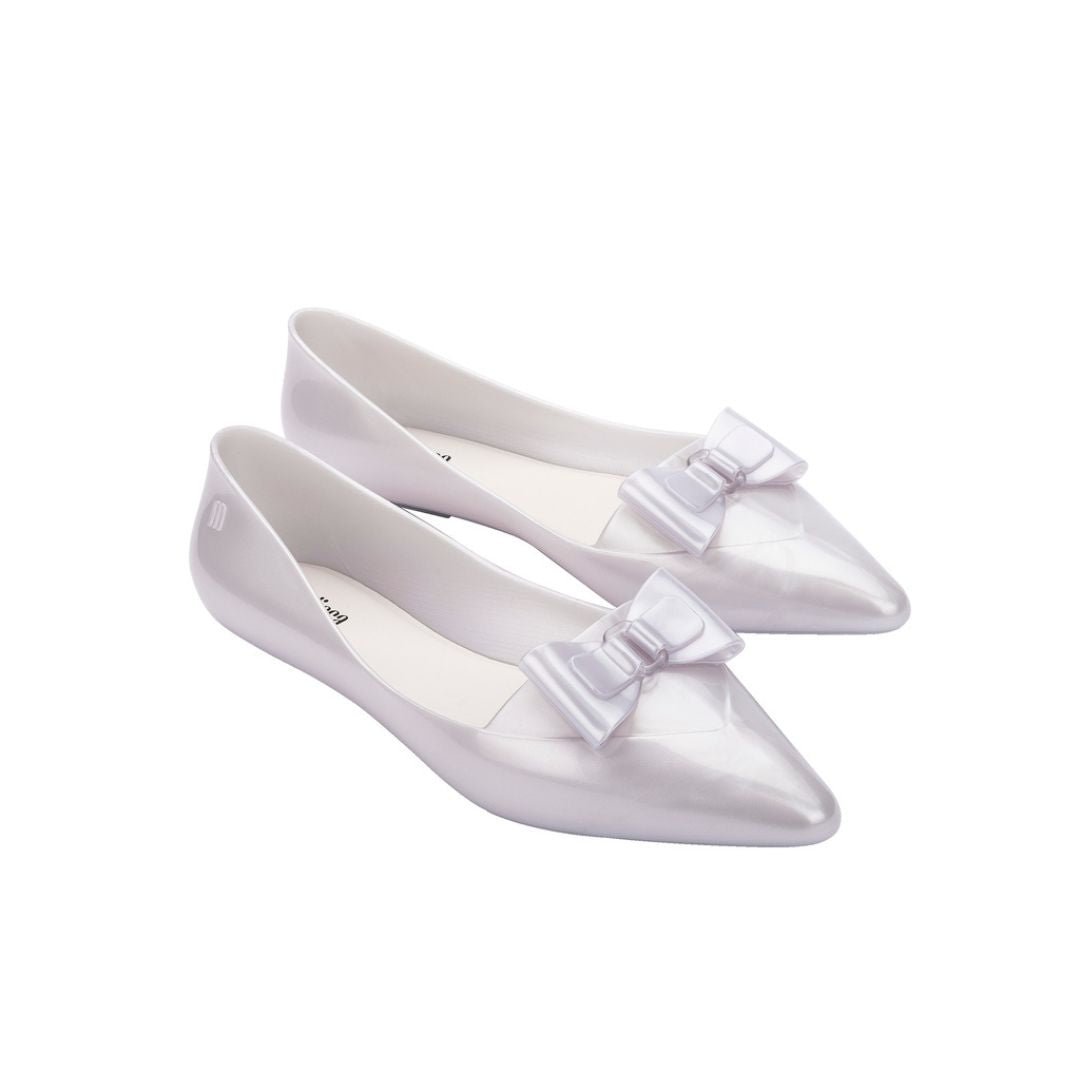Melissa Pointy Chic AD Pearly White Baleriny Damskie Białe Perłowe 40