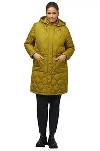 Ulla Popken, Damska, duże rozmiary, kurtka funkcyjna, pikowana parka, wodoodporna, żółty - Kurtki damskie - miniaturka - grafika 1