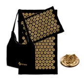 Akcesoria medycyny naturalnej - ACTIFIT, Mata do akupresury z poduszką Rosalia + torba, czarna - miniaturka - grafika 1