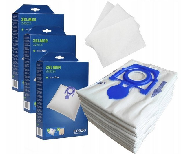 12 X Worki Do Odkurzacza Zelmer Odyssey Elf 3 Zvc165Ef Bosch Aquawash