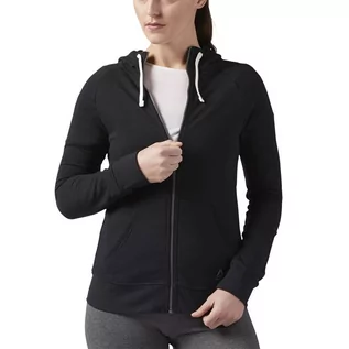 Bluzy sportowe damskie - REEBOK TRAINING ESSENTIALS FRENCH TERRY HOODIE > CF8596 - Reebok - grafika 1