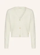 Swetry damskie - Guess Kardigan Z Ozdobnymi Kamykami weiss - miniaturka - grafika 1