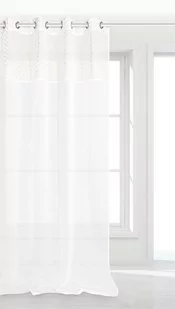 Firana 140 x 250 Dekoracyjna Nord Przelotki Biały - Firany - miniaturka - grafika 3