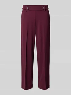 Spodnie z prostą nogawką z mieszanki wiskozy - Spodnie damskie - miniaturka - grafika 1