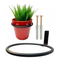 Donice - Uchwyt wieszak na doniczkę LOFT nowoczesny PL + 2× KOŁKI SZYBKIEGO MONTAŻU 6x40 SM WKRĘT-MET 1szt - miniaturka - grafika 1