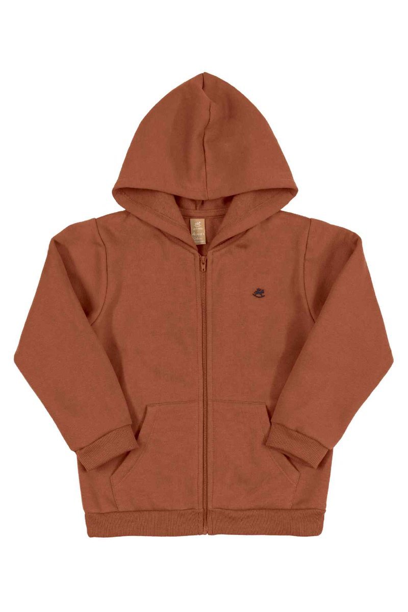 Chłopięca bluza z kapturem brązowa Up Baby r.98