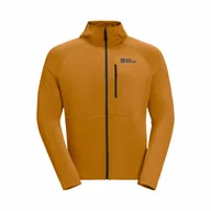 Bluzy męskie - Męska bluza polarowa Jack Wolfskin KOLBENBERG HOODED FZ M safflower - S - miniaturka - grafika 1