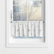 Firany - Zazdrostka XMAS wzór XM61 | Świąteczne gwiazdki na białym tle 30 x 120 cm - miniaturka - grafika 1