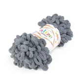 Pasmanteria - Alize, włóczka dziecięca Puffy 87, ciemny popiel - miniaturka - grafika 1