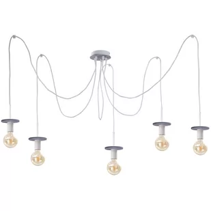 KET Wisząca LAMPA loft pająk OPRAWA metalowa ZWIS industrialny spider szary KET277 - Lampy sufitowe - miniaturka - grafika 1