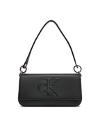 Torebki damskie - Calvin Klein Jeans Torebka Sculpted Flap Shoulder Pouch LV04K3148G Czarny - miniaturka - grafika 1