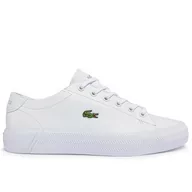 Trampki damskie - Buty Lacoste Vulcanized 741CFA0020-21G - białe - miniaturka - grafika 1