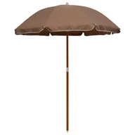 Parasole ogrodowe - Parasol ogrodowy na stalowym słupku, 180 cm, taupe - miniaturka - grafika 1