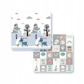 Maty edukacyjne - Mata Edukacyjna Piankowa Dwustronna Składana Dla Dzieci Duża 180 x 200 cm - miniaturka - grafika 1