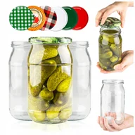 Pojemniki kuchenne - 10x Słoik szklany 815ml na miód przetwory dżem ogórki sok + zakrętka fi82 - miniaturka - grafika 1