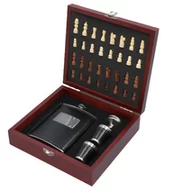 Zestaw Piersiówka Szachy Kieliszki Lejek