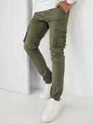 Spodnie męskie - Spodnie męskie bojówki khaki Dstreet UX4259 - miniaturka - grafika 1