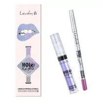 Lovely Holo Lips Liquid Lip Topper & Lip Pencil wielofunkcyjny zestaw do makijażu ust 2 Unicorn Paradise - Palety i zestawy do makijażu - miniaturka - grafika 1