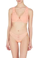 Majtki damskie - Emporio Armani Women's Eternal Lace Brazilian Brief Majtki Stringi Damskie, Papaya, XL - miniaturka - grafika 1