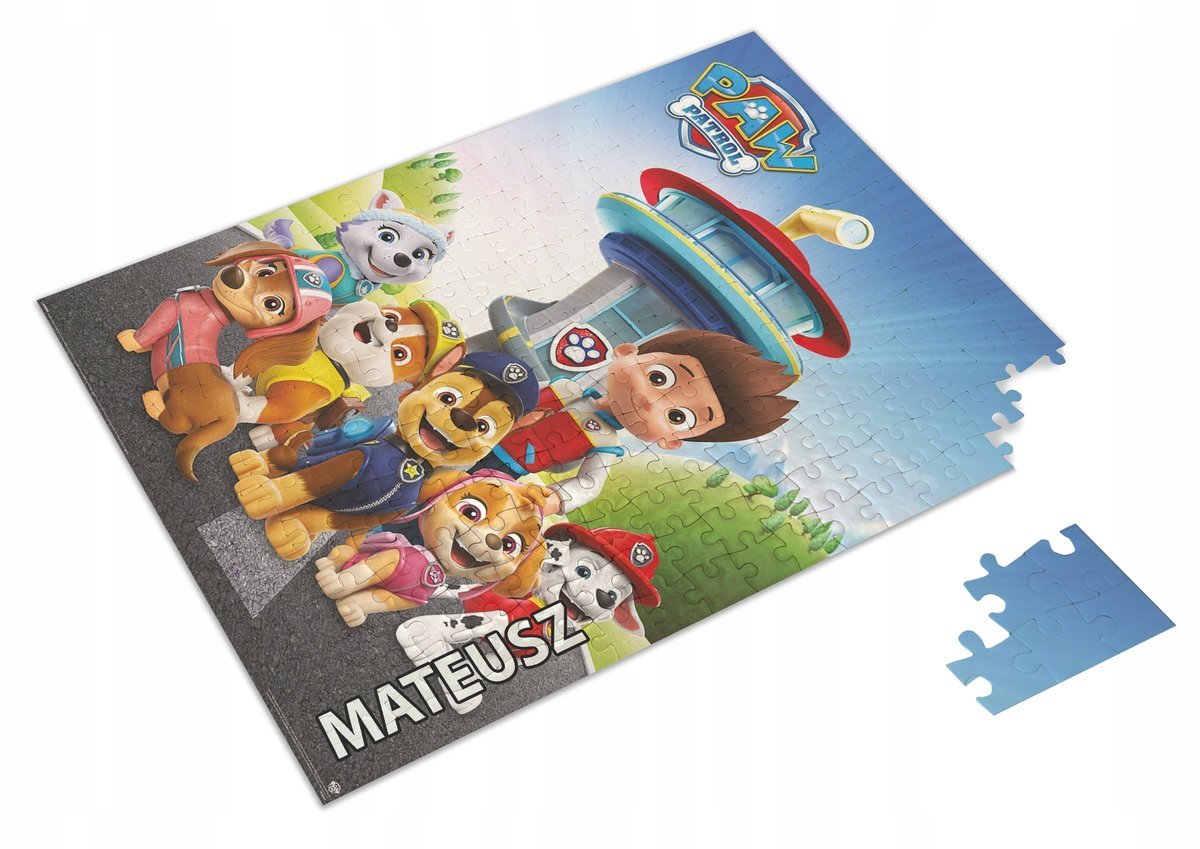 Puzzle PSI PATROL PIESKI Prezent A3 252 el z Nadrukiem + IMIĘ 26