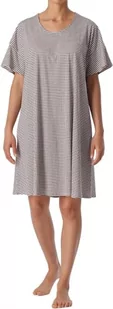 Schiesser Damska koszula nocna z krótkim rękawem bawełna modal koszula nocna Bigshirt - Nightwear, Ciemnoniebieski wzorzy_179252, 54 - Piżamy damskie - miniaturka - grafika 1