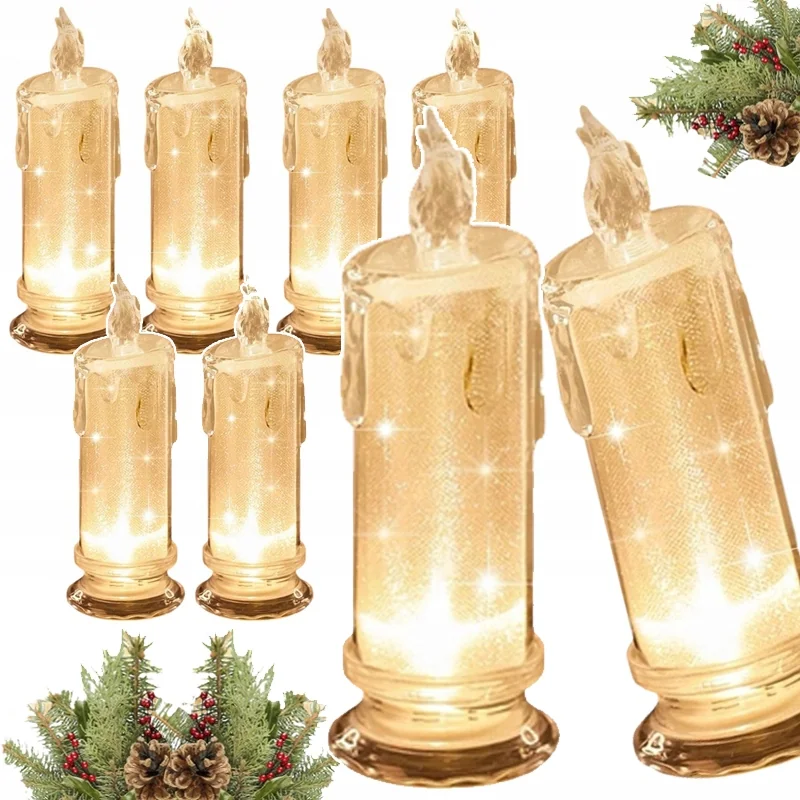 8 x Znicz LED Wieczna Świeczka Świeca Święto Zmarłych Cmentarz groby
