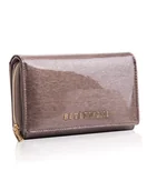 Portfele - Betlewski, Portfel skórzany damski, szary, 10,5x16 cm - miniaturka - grafika 1