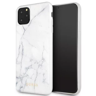 Guess Marble - Etui iPhone 11 Pro Max biały - Etui i futerały do telefonów - miniaturka - grafika 1