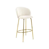 Taborety i hokery - Hoker H-116 Złoty / Krem Halmar - miniaturka - grafika 1