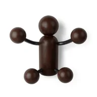 Wieszaki i stojaki - UMBRA wieszak ścienny WOODY WALL HOOK czarny/orzechowy - miniaturka - grafika 1