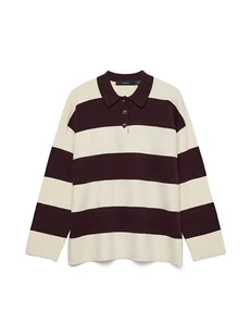 Vero Moda Sweter w kolorze kremowo-brązowym - Swetry damskie - miniaturka - grafika 1