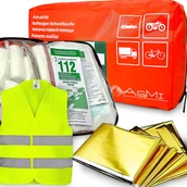 Akcesoria motoryzacyjne - APTECZKA SAMOCHODOWA NORMA EU DIN 13164 KAMIZELKA ODBLASKOWA PIERWSZA POMOC - miniaturka - grafika 1