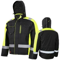 Odzież robocza - KURTKA ROBOCZA ZIMOWA ostrzegawcza OCIEPLANA ODBLASKOWA HI-VIS - miniaturka - grafika 1
