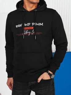 Bluza męska z nadrukiem czarna Dstreet BX5709-S - Bluzy męskie - miniaturka - grafika 1