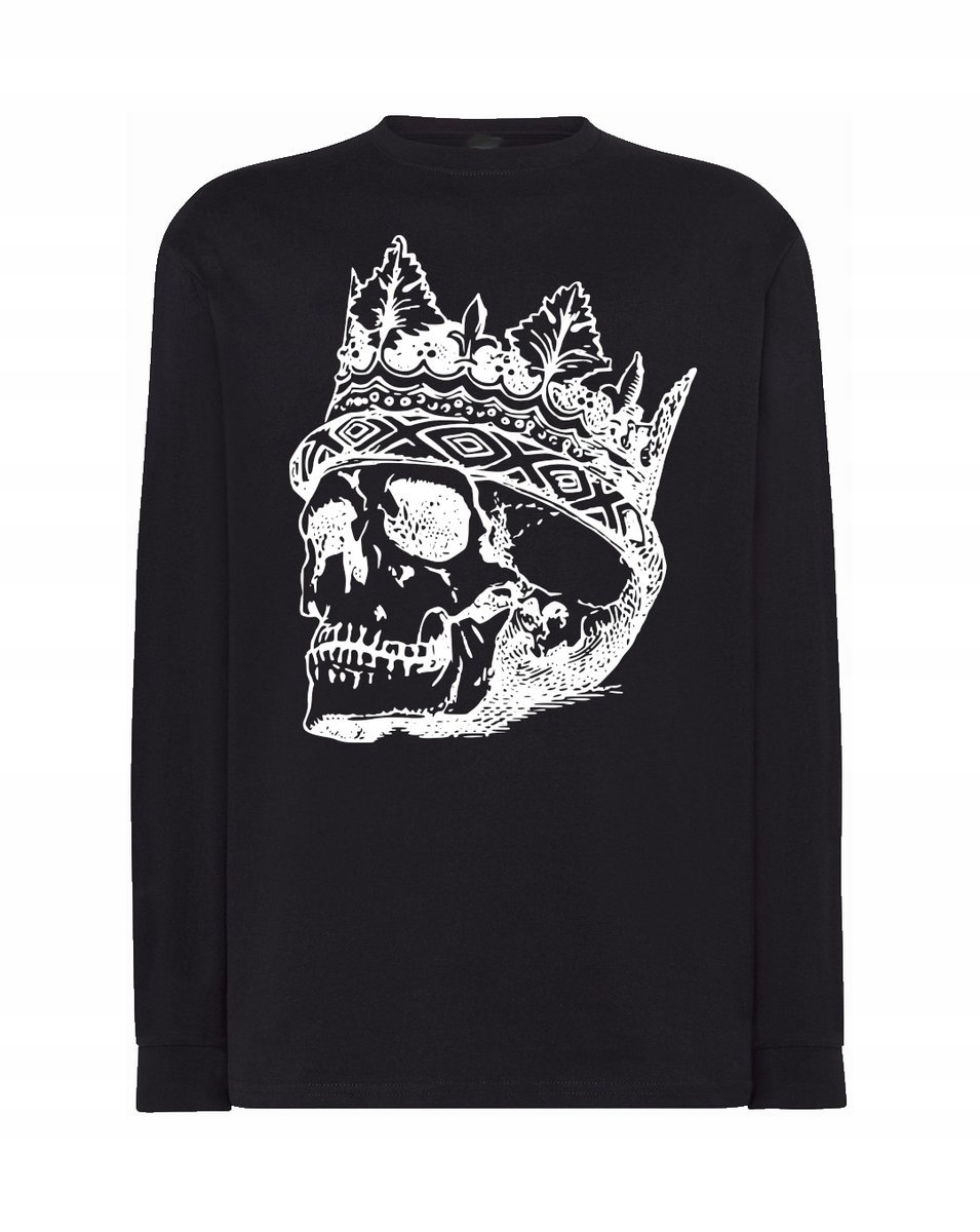 Longsleeve męski nadruk Czaszka Król Korona r.XS