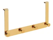 Akcesoria łazienkowe - Laveo Miri wieszak poczwórny na kabinę prysznicową złoty - miniaturka - grafika 1