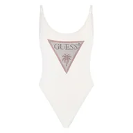 Stroje kąpielowe - Damski Strój kąpielowy jednoczęściowy GUESS ONE PIECE RHINESTONE TRIANGLE E4GJ03MC040-G011 – Biały - miniaturka - grafika 1