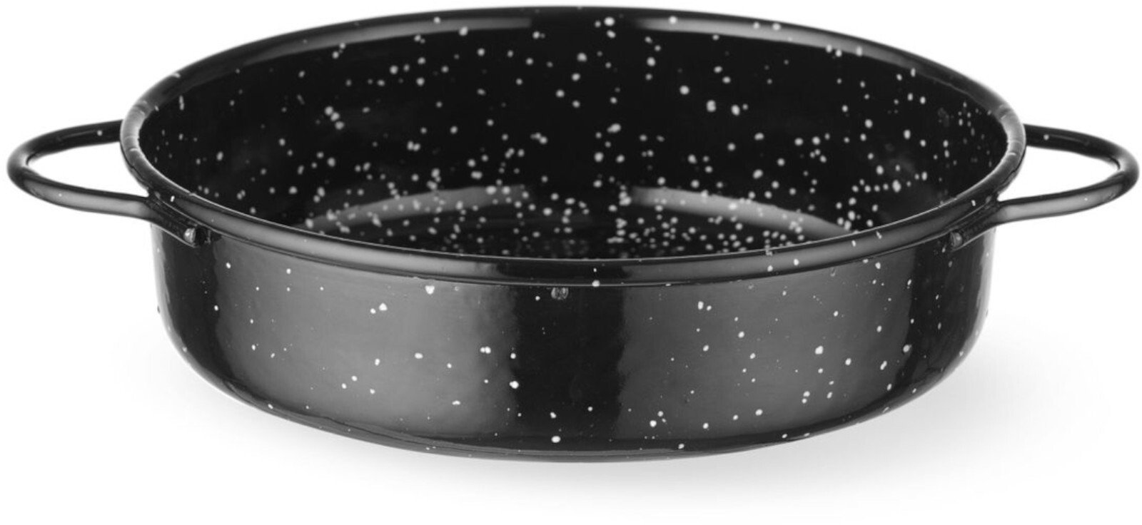 Patelnia emaliowana okrągła z uchwytami śr. 140x45 mm Patelnia emaliowana okrągła z uchwytami śr. 140x45 mm