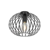 Oprawy, klosze i abażury - QAZQA Designerska lampa sufitowa czarna 30 cm - Johanna - miniaturka - grafika 1