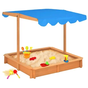Drewniana piaskownica z regulowanym daszkiem Z2-Z87 - Place zabaw Drewniana piaskownica z regulowanym daszkiem Z2-Z87 - Place zabaw - miniaturka - grafika 1