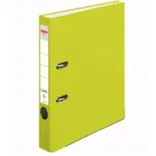 Szkolne artykuły papiernicze - Segregator A4 5 cm PP neon green Q file - miniaturka - grafika 1