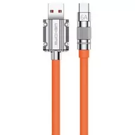 Kable USB - Kabel USB - USB Typ-C WEKOME WDC-186 Wingle Series 1 m Pomarańczowy - miniaturka - grafika 1