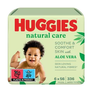 HUGGIES Chusteczki nawilżane Natural Care 6x56szt - Chusteczki nawilżane - miniaturka - grafika 1