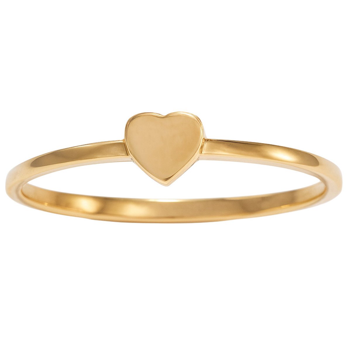 Złocony pierścionek ze srebra 925 minimalistyczne serduszko r11