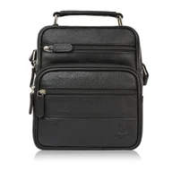 Nerki - SASZETKA MĘSKA NA RAMIĘ SKÓRZANA ELEGANCKA DO PRACY PRAKTYCZNA CZARNA PAOLO PERUZZI T-128-BL - miniaturka - grafika 1