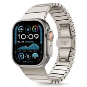 Akcesoria do smartwatchy - LINKBAND BRANSOLETA PASEK BRANSOLETKA STALOWA PANELOWA DO APPLE WATCH 6 / 7 / 8 / 9 / 10 / SE / ULTRA 1 / 2 (44 / 45 / 46 / 49 MM) TITANIUM - miniaturka - grafika 1