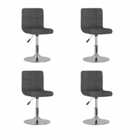 Krzesła - vidaXL Obrotowe krzesła stołowe 4 szt. ciemnoszare obite tkaniną 3087449 - miniaturka - grafika 1